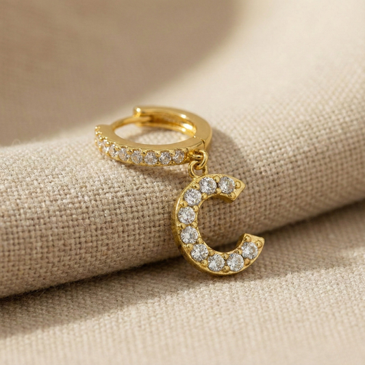 The Celeste Initial Drop Earrings