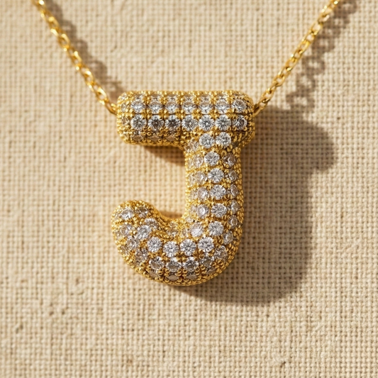 The Jolie Bubble Initial Necklace