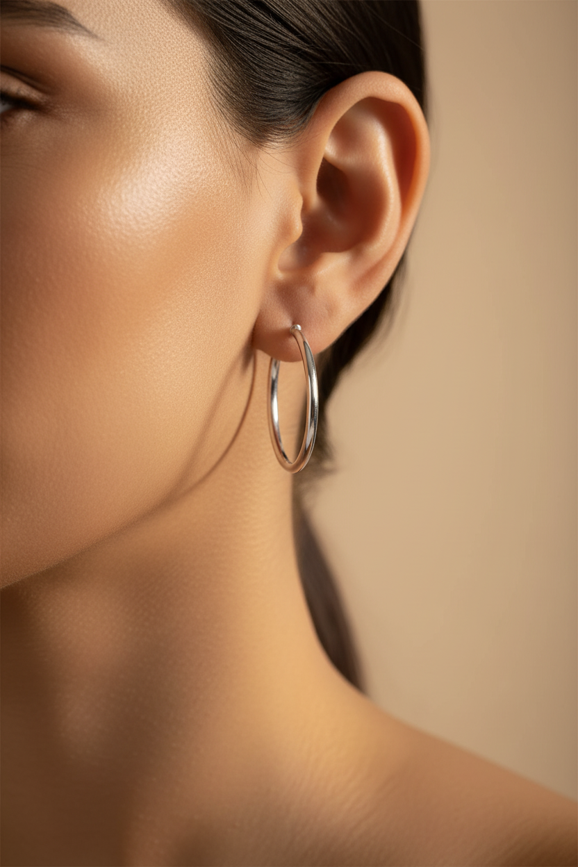 The Signature Silver Hoops