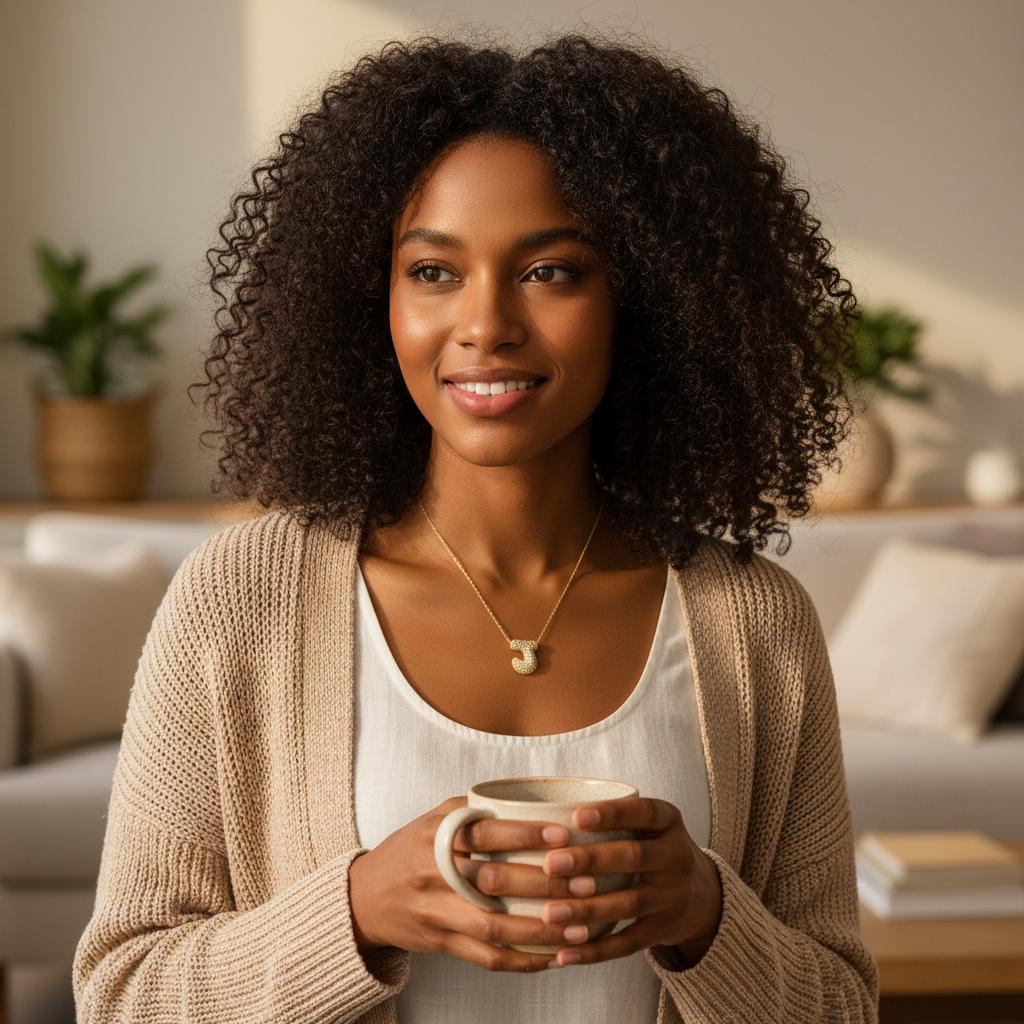 The Jolie Bubble Initial Necklace