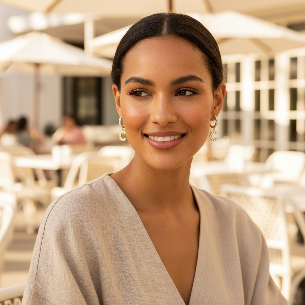 The Celeste Initial Drop Earrings