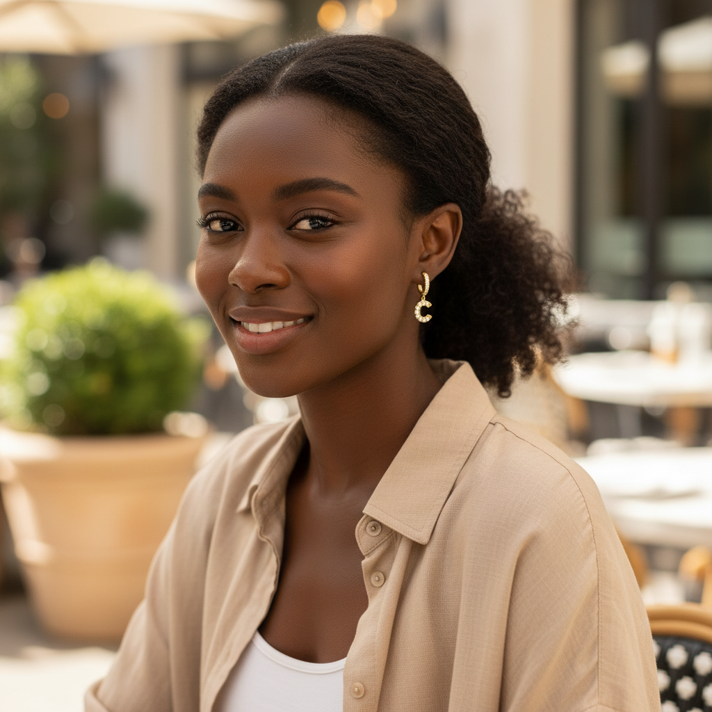 The Celeste Initial Drop Earrings