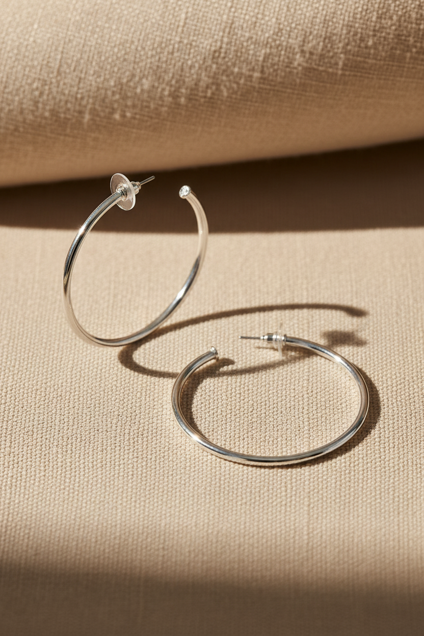 The Signature Silver Hoops
