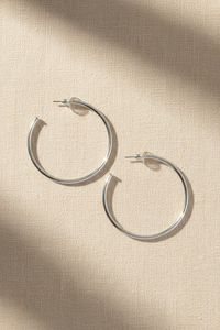 The Signature Silver Hoops