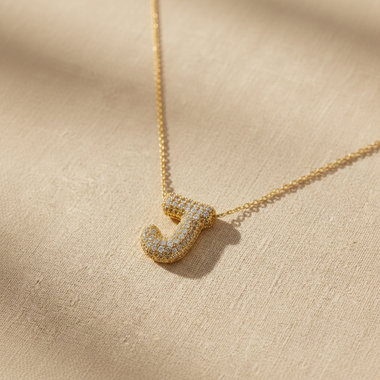 The Jolie Bubble Initial Necklace