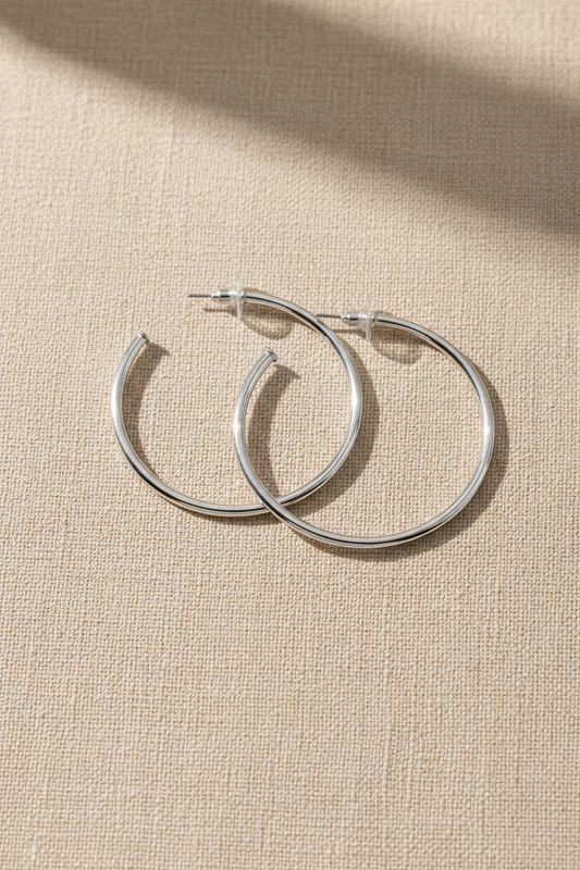The Signature Silver Hoops